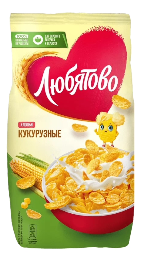 Готовый завтрак Любятово Хлопья кукурузные, 300г