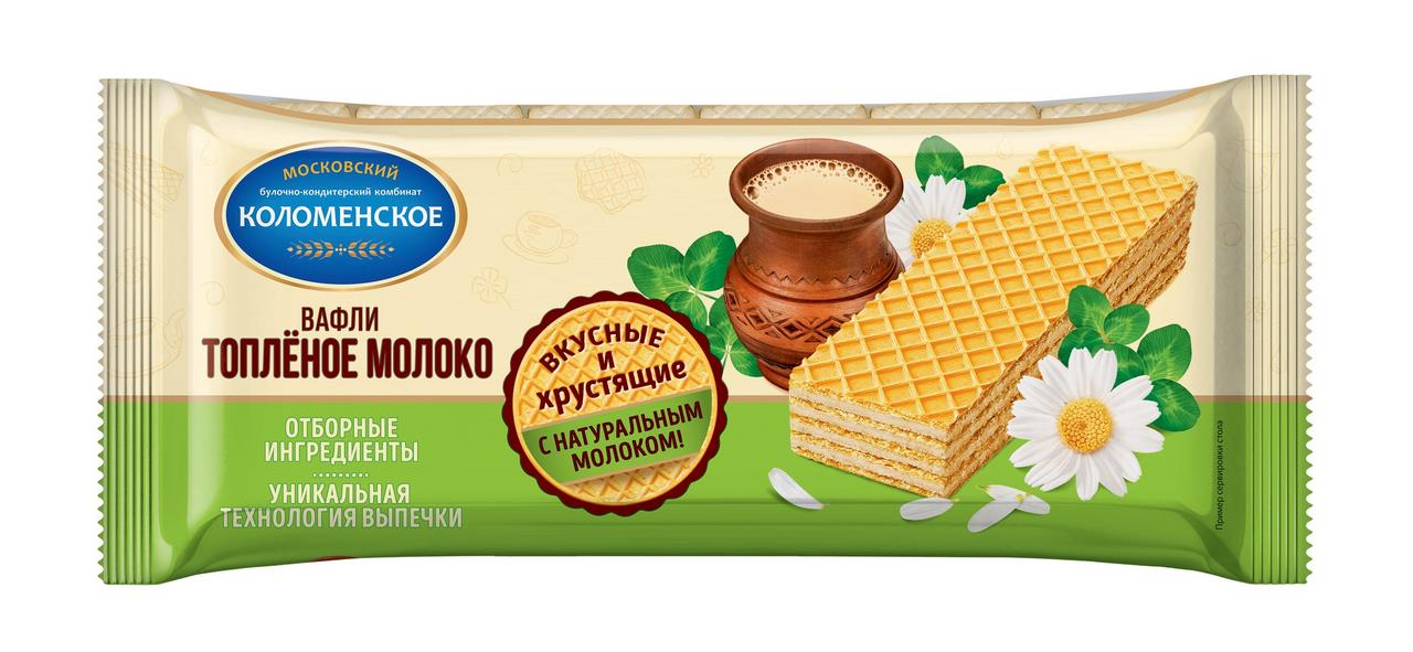 Вафли КОЛОМЕНСКОЕ топленое молоко, 220 г