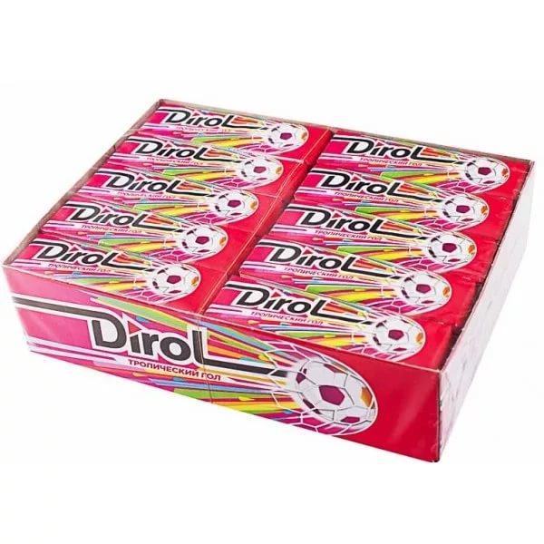 Жевательная резинка DIROL лайм и маракуйа 13.6 г