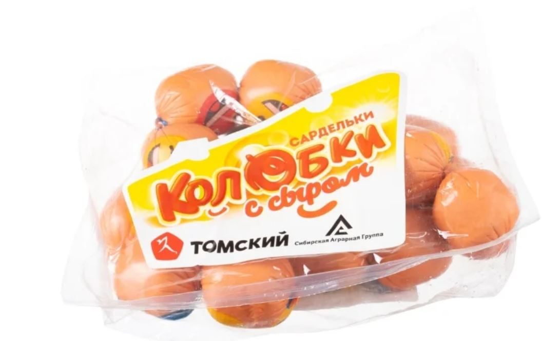Сардельки Колобки Томский с сыром, 400г купить с доставкой на дом, цены ...
