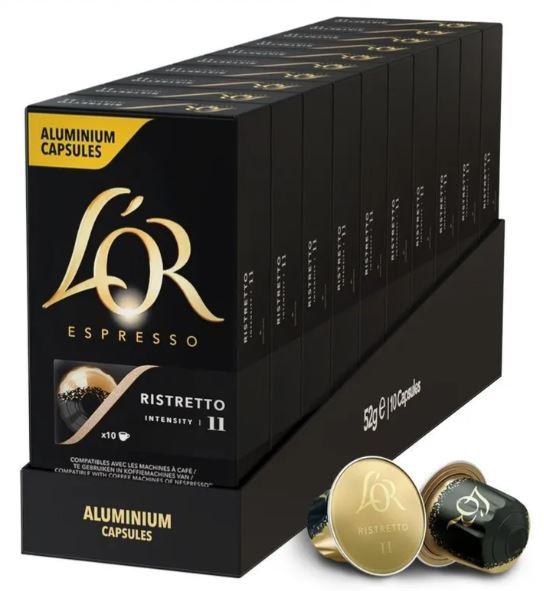 Кофе в капсулах L’or Espresso Ristretto для кофемашин Nespresso 10шт, 52г x 10 шт