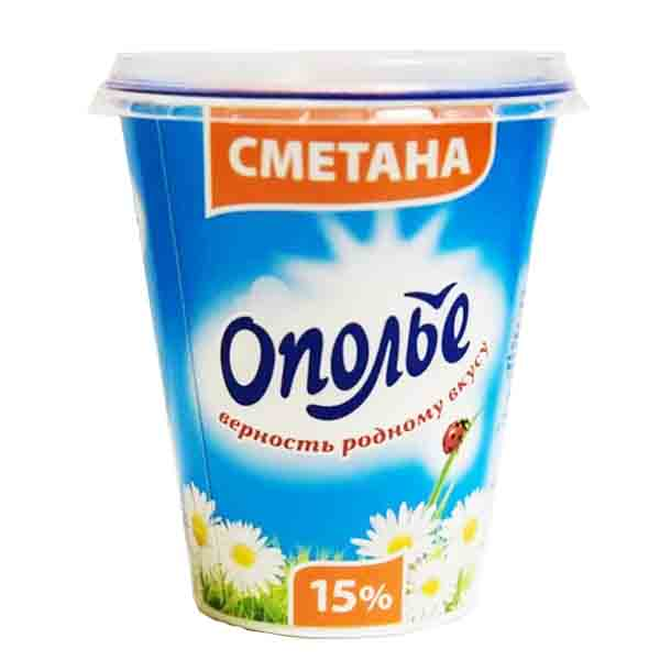 Сметана Ополье 15%, 300г