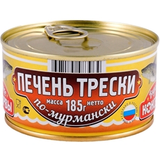 Паштет Вкусные консервы из печени трески По-мурмански, 185г