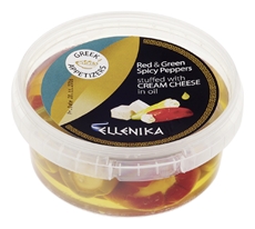 Перчики Ellenika острые фаршированные сливочным сыром, 250г