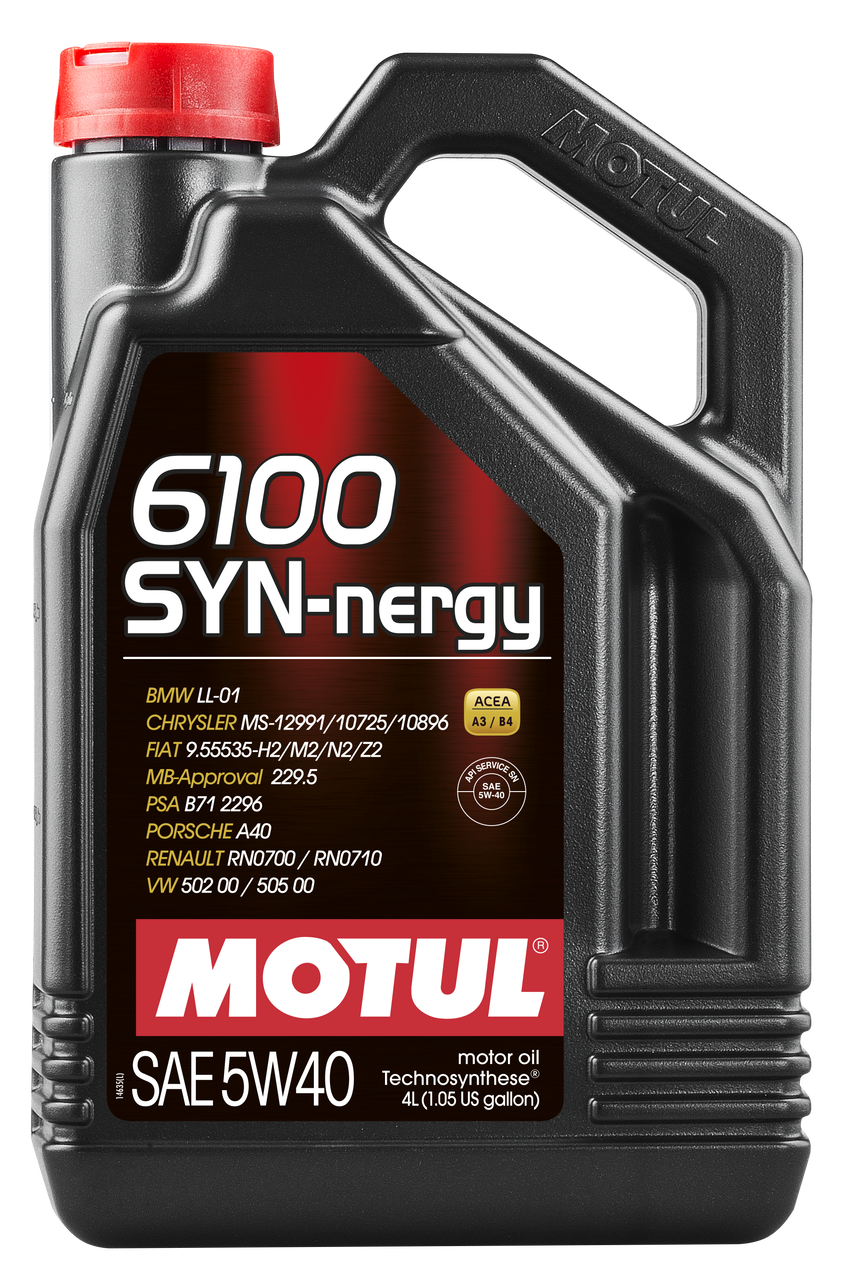 Масло моторное Motul 6100 Syn-nergy 5W40, 4л купить с доставкой на дом,  цены в интернет-магазине