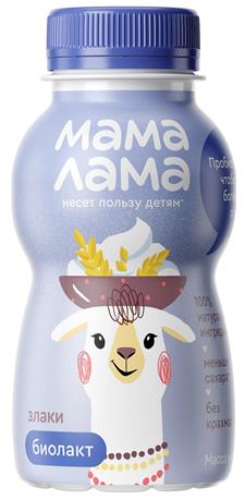 Биолакт МАМА ЛАМА со злаками 2,5%, 200 мл