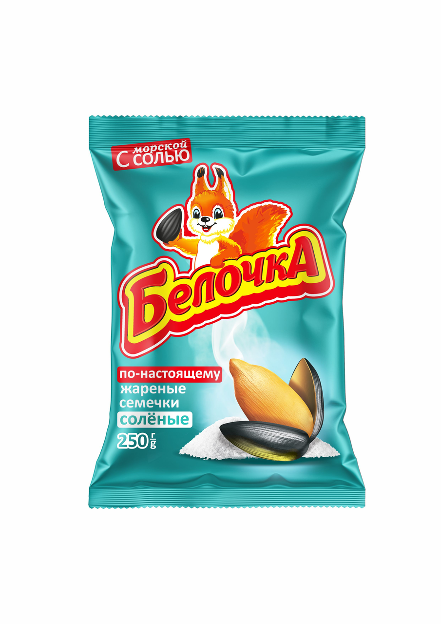 Семечки подсолнечные Белочка жареные с солью, 250г