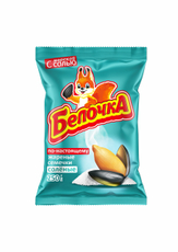 Семечки подсолнечные Белочка жареные с солью, 250г