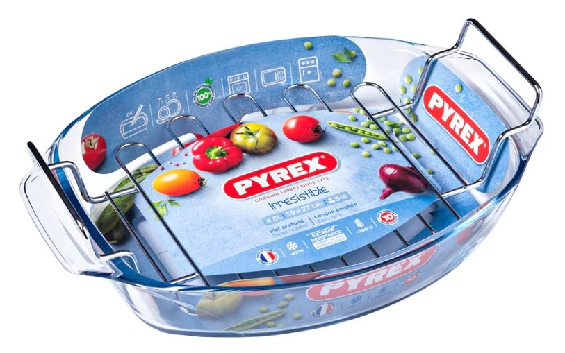 Изображение товара Форма для запекания Pyrex Irresistible овальная с решеткой 4.2л, 40 х 28 см