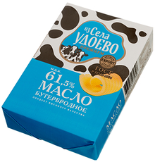 Масло сливочное Из села Удоево Бутербродное ГОСТ 61.5%, 180г