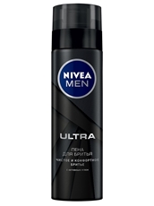 Пена для бритья Nivea Ultra с активным углем, 200мл