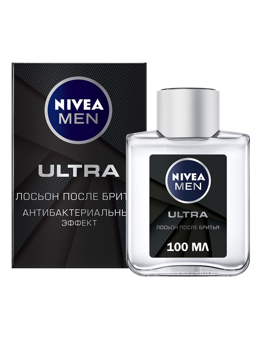 Лосьон после бритья Nivea Men Ultra антибактериальный, 100мл купить с  доставкой на дом, цены в интернет-магазине