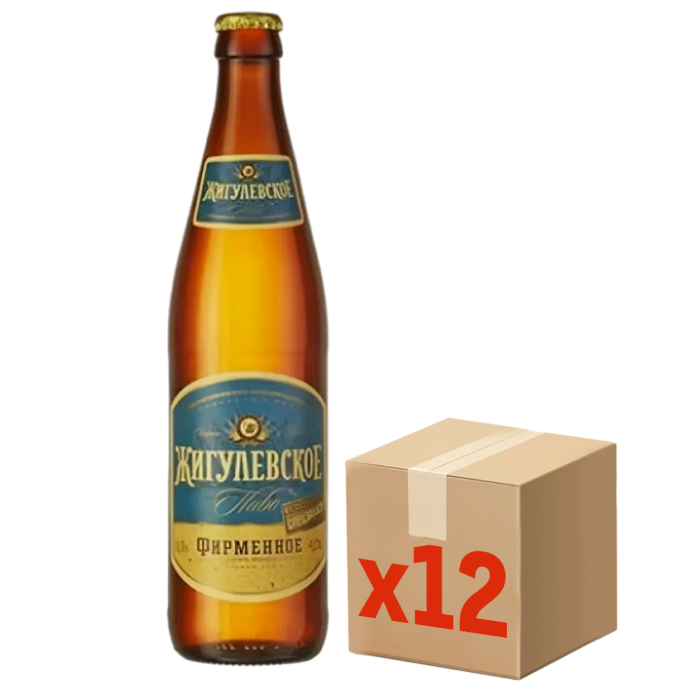 Изображение товара Пиво Жигулевское Фирменное светлое, 0.5л x 12 шт