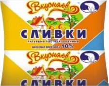 Сливки Вкусняево пастеризованные 10%, 250г купить с доставкой на дом ...
