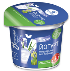 Йогурт Вожгальский МСЗ натуральный легкий 3.5%, 150г