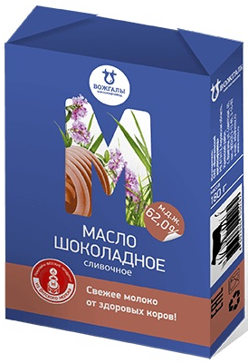 Масло сливочное Вожгальский МСЗ Шоколадное 62%, 180г