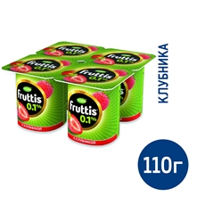 Йогуртный продукт Fruttis Клубника 0.1%, 110г