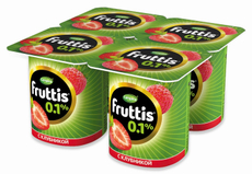 Йогуртный продукт Fruttis Клубника 0.1%, 110г