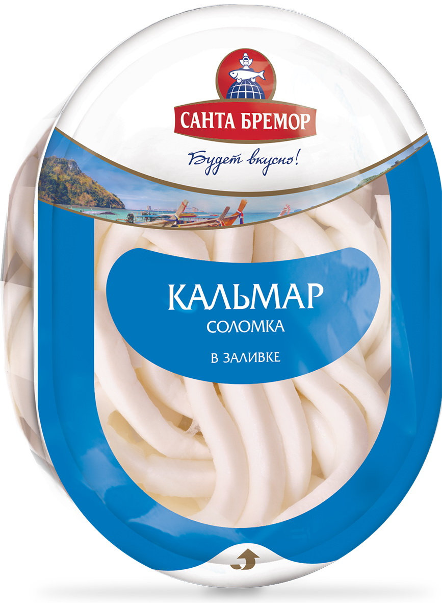 Кальмар САНТА БРЕМОР соломка в заливке, 200г купить с доставкой на дом ...