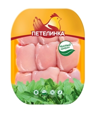 Филе бедра цыпленка-бройлера Петелинка без кожи охлажденное, ~900г