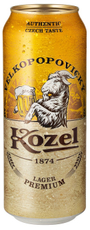 Пиво Velkopopovicky Kozel светлое, 0.5л