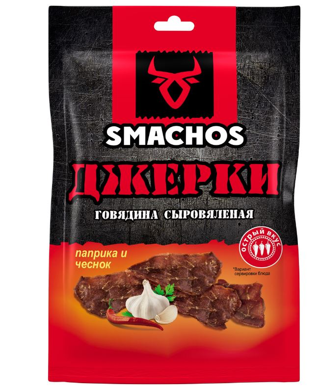 Джерки из говядины Smachos мясные сыровяленые, 25г купить с доставкой ...
