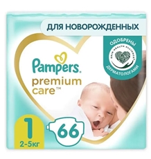 Подгузники Pampers Premium Care 2-5кг, 66шт