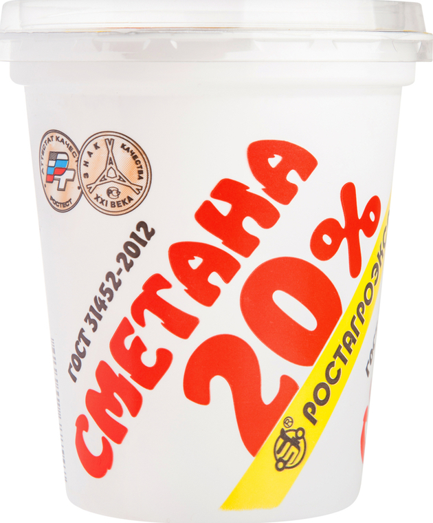 Сметана Ростагроэкспорт 20%, 320г