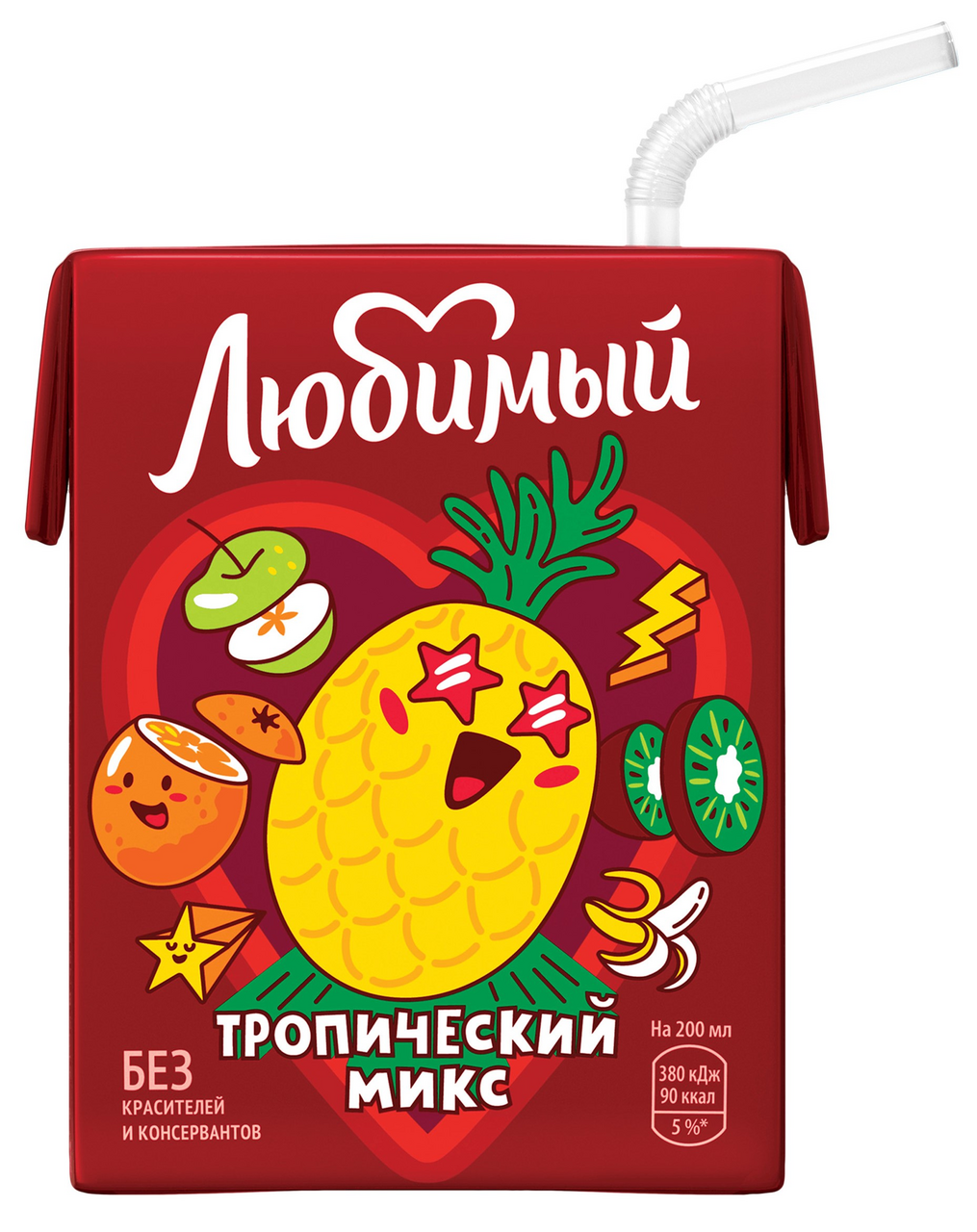 Изображение товара Напиток сокосодержащий Любимый Тропический микс, 200мл