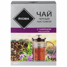 RIOBA Чай черный листовой с Чабрецом, 400г