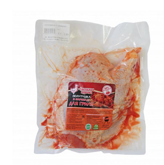 Полутушка куриная Ангарская курочка в маринаде для гриля охлажденная, ~800г