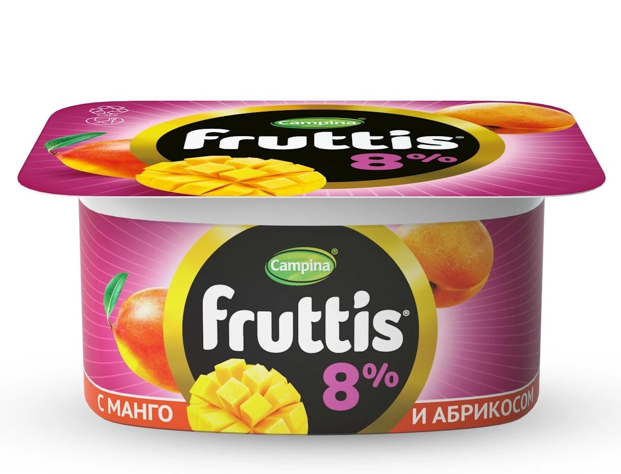 Йогуртный продукт Fruttis C лесными <b>ягодами</b>/c <b>манго</b> и абрикосом 8%, 115г ку...