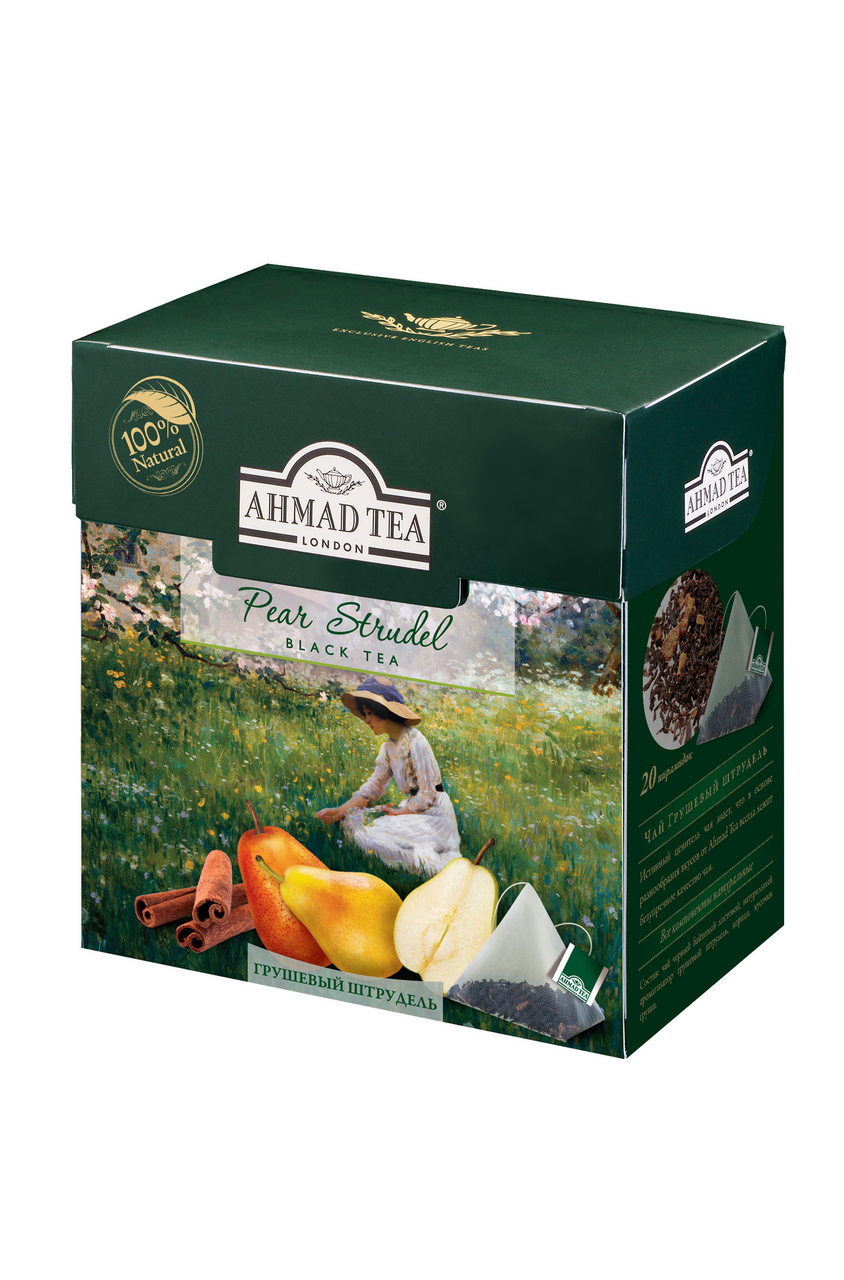 AHMAD TEA Чай черный Грушевый Штрудель, 20x1,8г купить с доставкой на ...