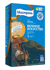 Крупа рис Мистраль Янтарь длиннозерный пропаренный в пакетах для варки 5шт, 400г