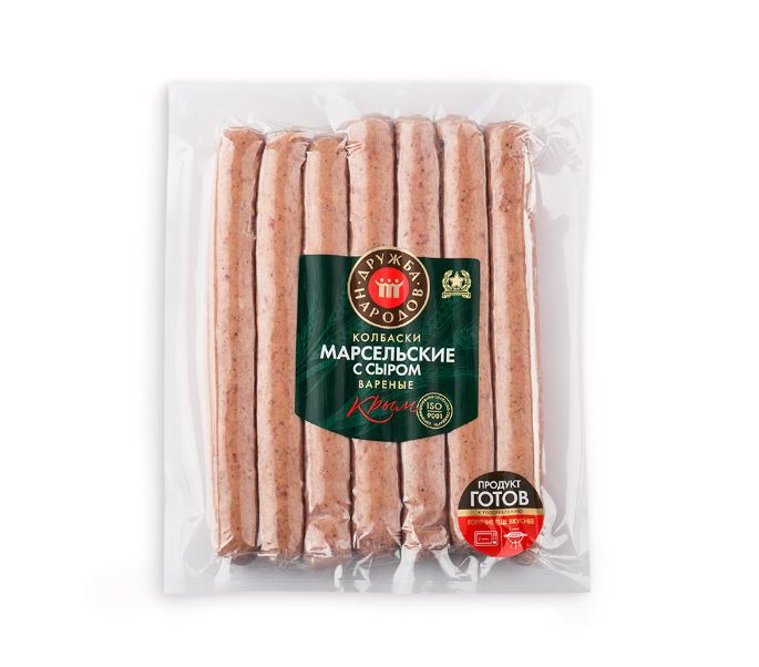 Колбаски Дружба народов Марсельские с сыром вареные, 350г