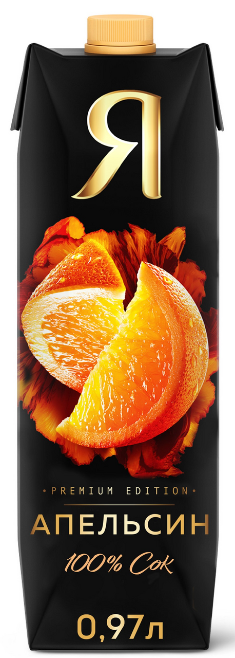 Изображение товара Натуральный апельсиновый сок с мякотью 970 мл Я
