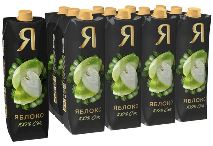 Сок Я Яблоко осветленный, 970мл x 12 шт