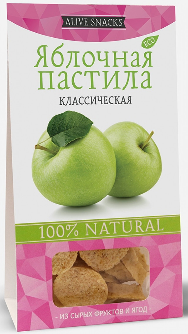 Яблочная пастила Живые снеки классическая, 35г купить с доставкой на ...