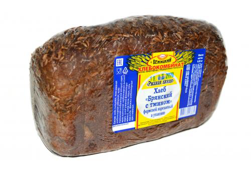 Хлеб Бежицкий Брянский с тмином нарезной, 230г