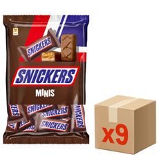 Конфеты шоколадные Snickers Minis, 180г x 9 шт