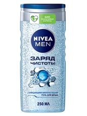 Гель для душа Nivea Men Заряд чистоты с очищающими микрочастицами мужской, 250мл