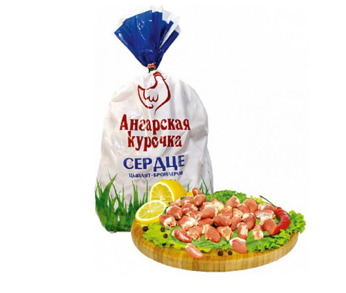 Сердце куриное Ангарская курочка замороженное купить с доставкой на дом ...