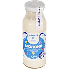 Молоко питьевое Модест стерилизованное обогащенное витаминами 3.5%, 200г