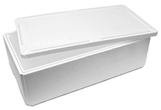 Термокороб с крышкой белый 50л, 80 х 40 х 23см