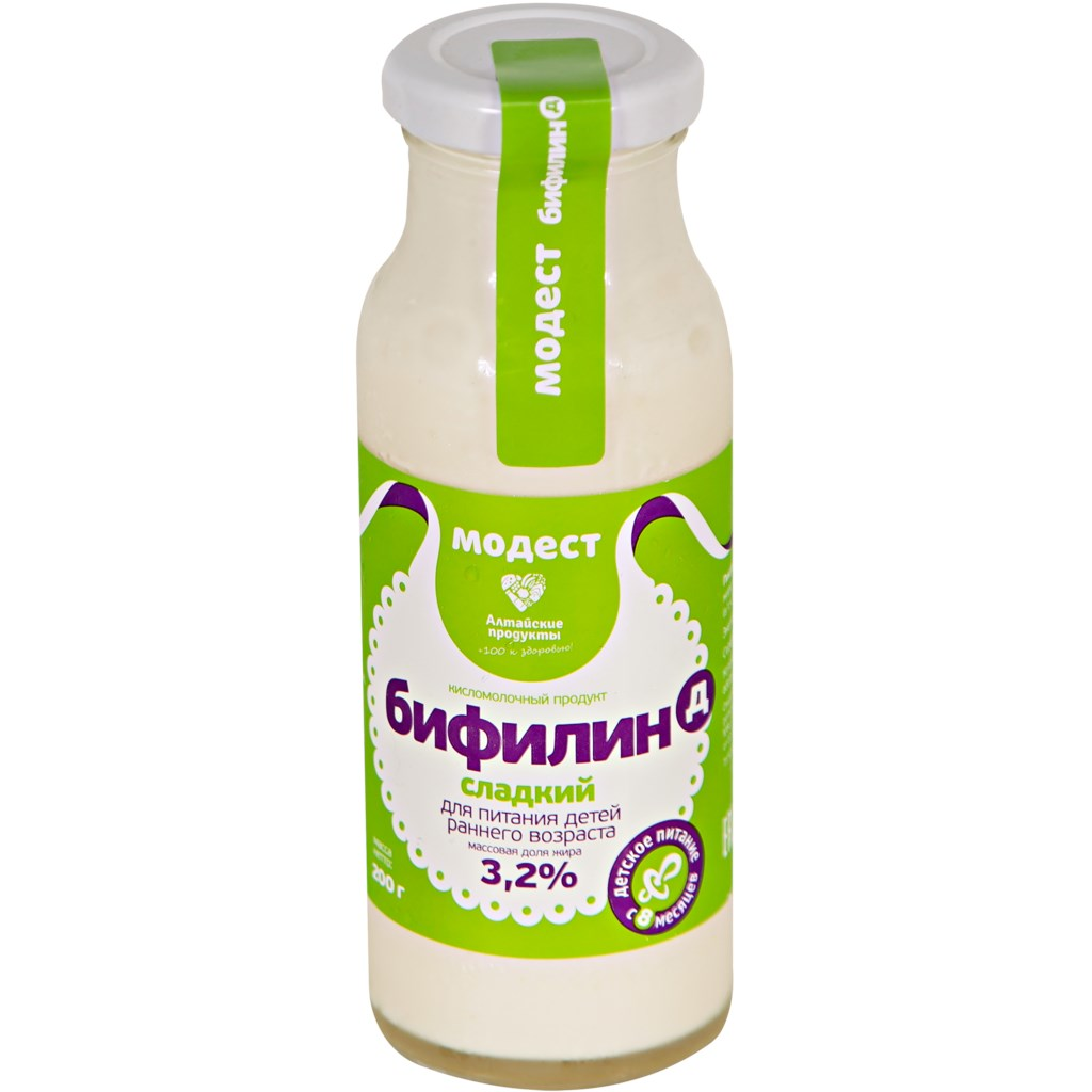 Бифилин детский Модест Сладкий 3.2% с 8 месяцев, 200г
