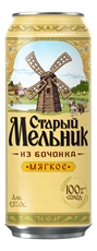 Пиво Старый Мельник из Бочонка Мягкое, 0.45л