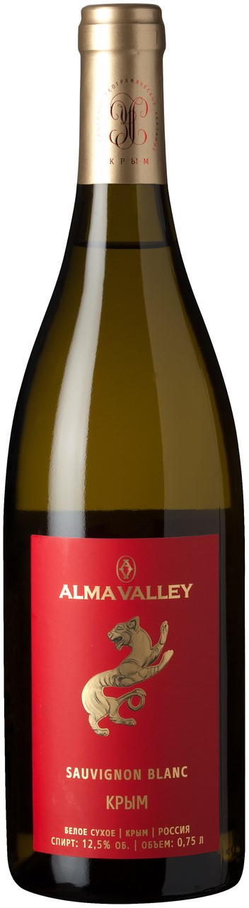 Вино Alma Valley Sauvignon Blanc белое сухое, 0.75л