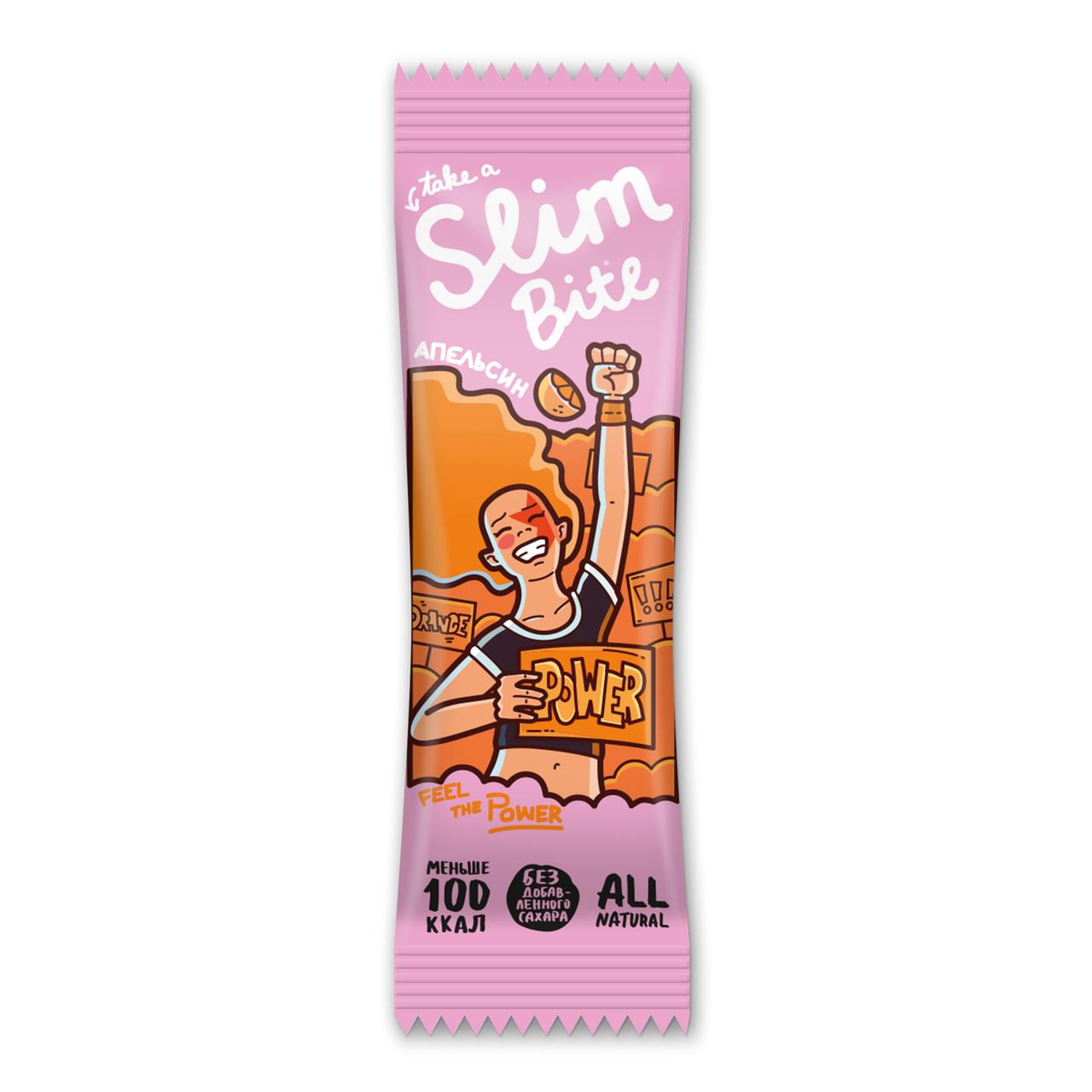 Батончик BITE Slim Unicorn Фруктово-ягодный, Апельсин, 30гр