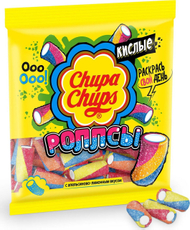 Мармелад жевательный Chupa Chups Роллсы кислые с апельсиново-лимонным вкусом, 70г