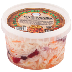 Капуста квашеная ФЭГ с морковью и клюквой, 500г